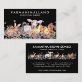 Carte De Visite Animaux de ferme Mouton Chicken Canard (Devant / Derrière)