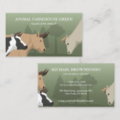 Carte De Visite Animaux de ferme Paysage Verdure (Devant / Derrière)