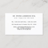 Carte De Visite Animaux de ferme Vétérinaire Cow Cog Chicken Farme (Dos)