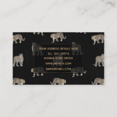 Carte De Visite Animaux de la jungle léopard doré noir moderne (Dos)