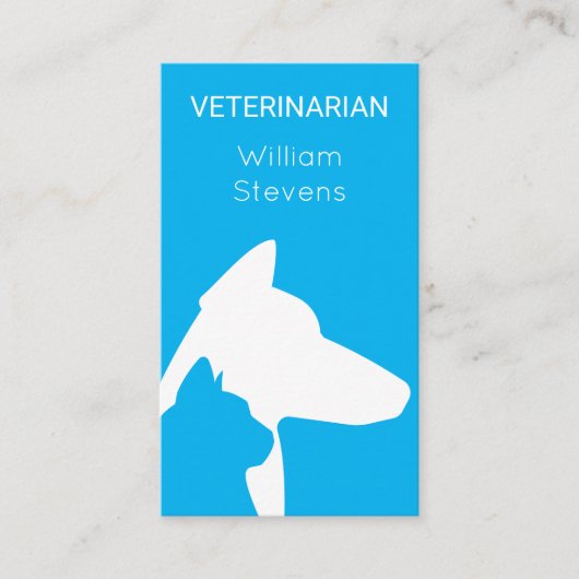 Carte De Visite Animaux de service de vétérinaire inspirés (Devant)