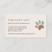 Carte De Visite Animaux domestiques assis Chien assis Chat Paw (Dos)