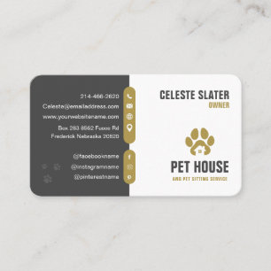 Carte De Visite Animaux domestiques, Clinique Vétérinaire, Animaux