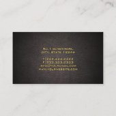 Carte De Visite Animaux domestiques Monogramme Or Animal de compag (Dos)