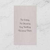 Carte De Visite Animaux domestiques Services de dressage Chat Groo (Dos)