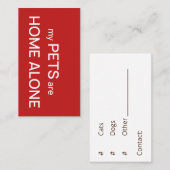 Carte De Visite Animaux d'urgence (Devant / Derrière)