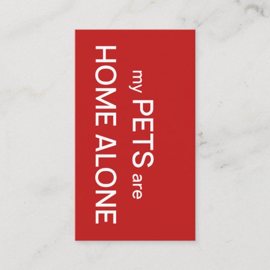 Carte De Visite Animaux d'urgence (Devant)