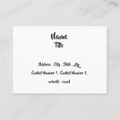 Carte De Visite Animaux exotiques (Dos)