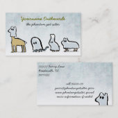 Carte De Visite animaux fantômes (animaux de compagnie assis) (Devant / Derrière)