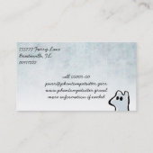 Carte De Visite animaux fantômes (animaux de compagnie assis) (Dos)