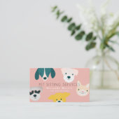 Carte De Visite Animaux mignons Animaux de compagnie Sitter Chien  (Debout devant)