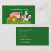 Carte De Visite Animaux mignons de jungle (Devant / Derrière)