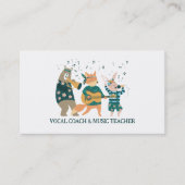 Carte De Visite Animaux Musique Musique Vocal Enseignant Coach & M (Devant)