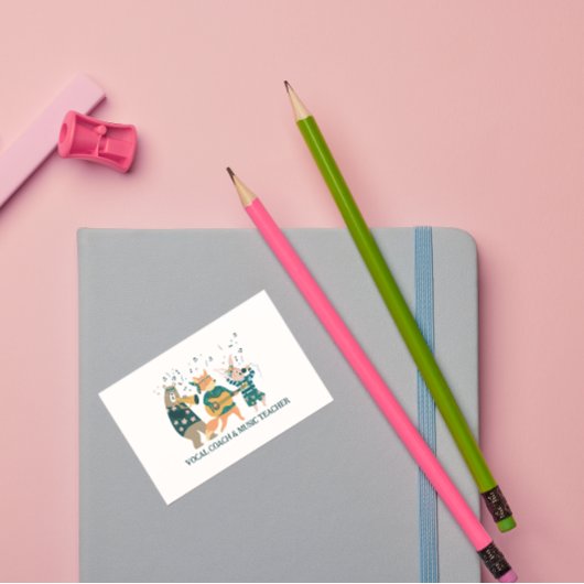 Carte De Visite Animaux Musique Musique Vocal Enseignant Coach & M