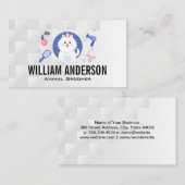 Carte De Visite Animaux | Petit Chien Fluffeux (Devant / Derrière)