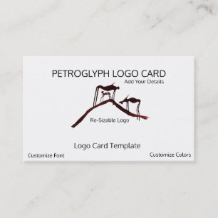 Carte De Visite Animaux pétroglyphes préhistoriques - Logo des sym