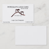 Carte De Visite Animaux pétroglyphes préhistoriques - Logo des sym (Devant / Derrière)