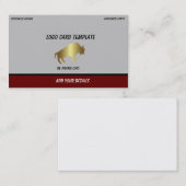 Carte De Visite Animaux préhistoriques Buffles d'or (Devant / Derrière)