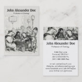 Carte De Visite Animaux recueillant au café de Paris - zoologiste (Devant / Derrière)