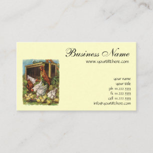 Carte De Visite Animaux vintages, Coq, Poules, Poulets