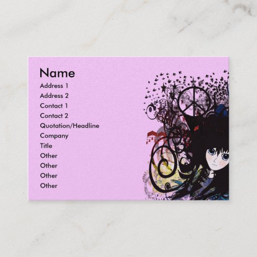 Carte De Visite Anime Girls - (Devant)