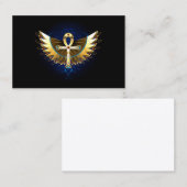 Carte De Visite Ankh or avec ailes (Devant / Derrière)