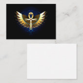 Carte De Visite Ankh or avec ailes (Devant / Derrière)