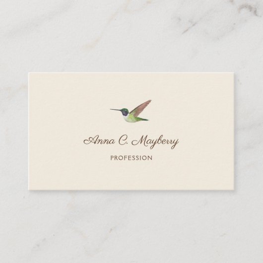Carte de visite Anna's Hummingbird (Devant)