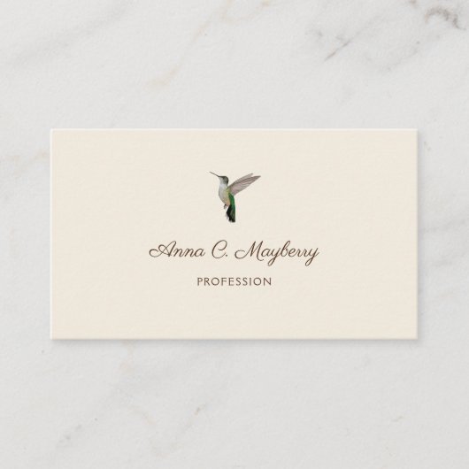 Carte de visite Anna's Hummingbird (Devant)