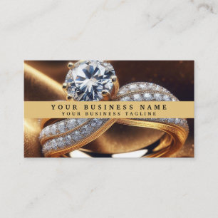 Carte De Visite Anneau diamant Elegant Jaillier Or Moderne