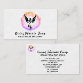 Carte De Visite *~* Anneau Ombre rose-chaud du feu Phoenix noir (Devant / Derrière)