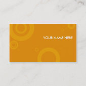 Carte De Visite anneaux oranges (Dos)