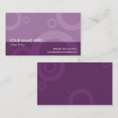 Carte De Visite anneaux pourpres (Devant / Derrière)