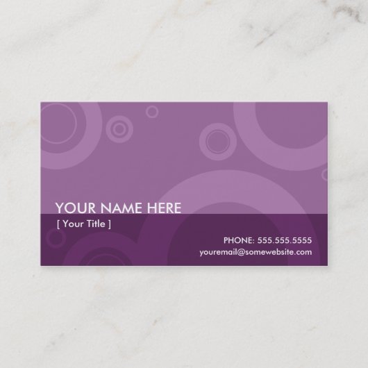 Carte De Visite anneaux pourpres (Devant)