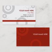 Carte De Visite anneaux rouges (Devant / Derrière)