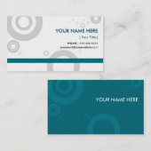 Carte De Visite anneaux turquoises (Devant / Derrière)