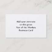 Carte De Visite Année du dessin de calligraphie singe (Dos)