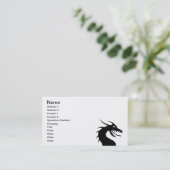 Carte De Visite Année du dragon - tête de dragon (Debout devant)