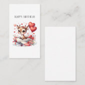 Carte De Visite Anniversaire de Deer Pilot (Devant / Derrière)