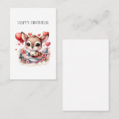 Carte De Visite Anniversaire de Deer Pilot (Devant / Derrière)