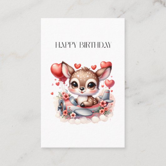 Carte De Visite Anniversaire de Deer Pilot (Devant)