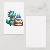 Carte De Visite Anniversaire de Dino 11 ans (Devant / Derrière)