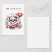 Carte De Visite Anniversaire de Koala Volant (Devant / Derrière)