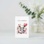 Carte De Visite Anniversaire de Panda Pilote (Debout devant)