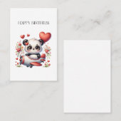 Carte De Visite Anniversaire de Panda Pilote (Devant / Derrière)
