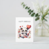 Carte De Visite Anniversaire de Panda Pilote (Debout devant)