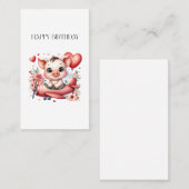 Carte De Visite Anniversaire de Pig Pilot (Devant / Derrière)