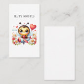 Carte De Visite Anniversaire de Pilote Abeille (Devant / Derrière)