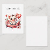 Carte De Visite Anniversaire de Pilote Cochon (Devant / Derrière)