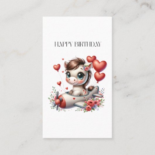 Carte De Visite Anniversaire de Pony Pilot (Devant)